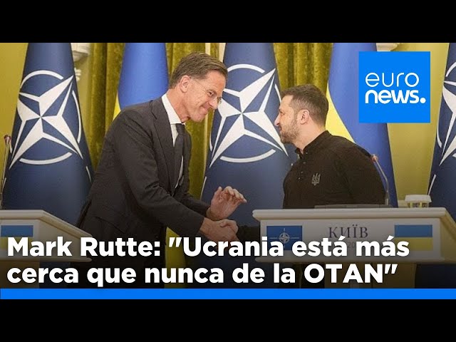 ⁣"Ucrania está más cerca que nunca de la OTAN", dice Mark Rutte durante su visita a Kiev