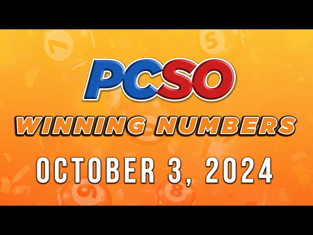 ⁣P15M Jackpot Super Lotto 6/49, 2D, 3D, 6D, and Lotto 6/42 | October 3, 2024