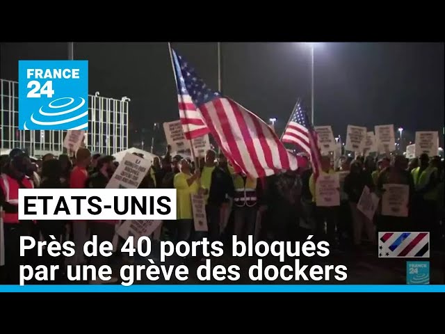 ⁣Etats-Unis : près de 40 ports bloqués par une grève des dockers un mois avant la présidentielle