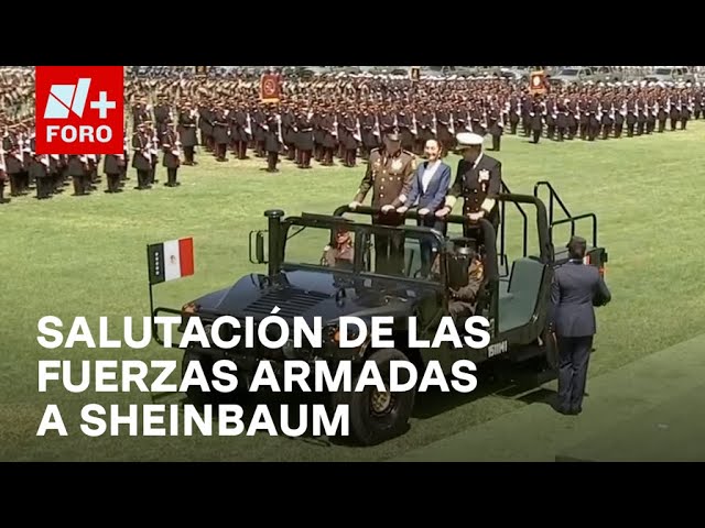 ⁣Salutación de Fuerzas Armadas y GN a Claudia Sheinbaum, presidenta de México