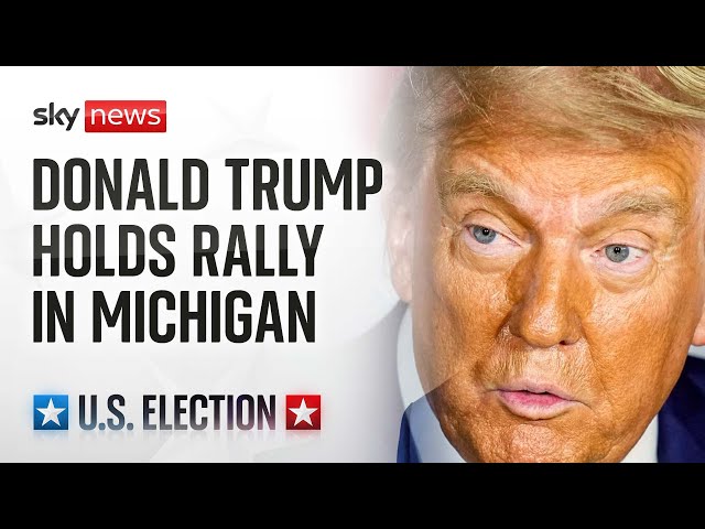 ⁣Watch live: Donald Trump holds a rally in Michigan