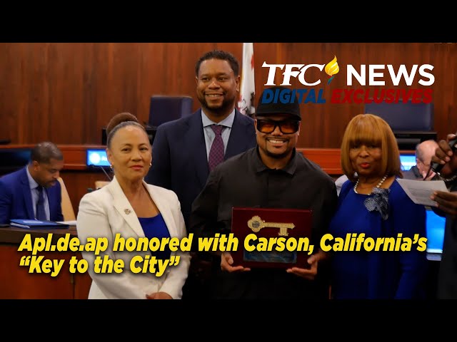 ⁣Apl de ap honored with Carson, California’s “Key to the City” | TFC News Digital Exclusives