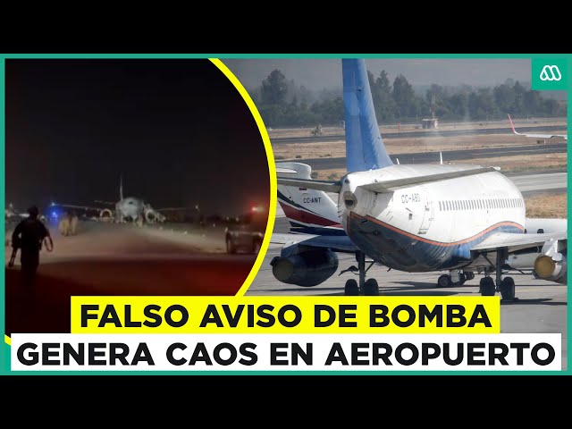 ⁣Falso aviso de bomba en aeropuerto de Santiago posterga vuelos