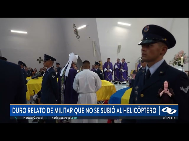 ⁣Duro relato de militar que no subió al helicóptero de la Fuerza Aérea que se accidentó en Vichada