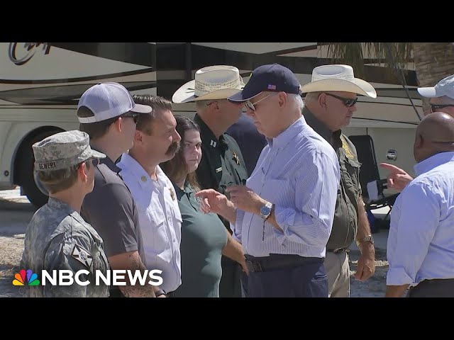 ⁣President surveys Hurricane Helene damage as death toll tops 200