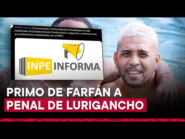 ⁣Primo de Jefferson Farfán cumplirá 9 meses de prisión preventiva en el penal de Lurigancho