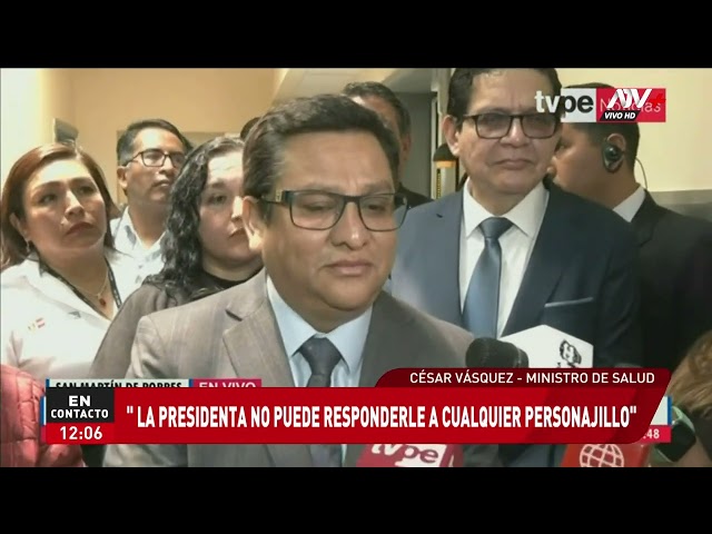 ⁣Ministro de Salud sobre regalos a la presidenta: "No puede responderle a cualquier personajillo