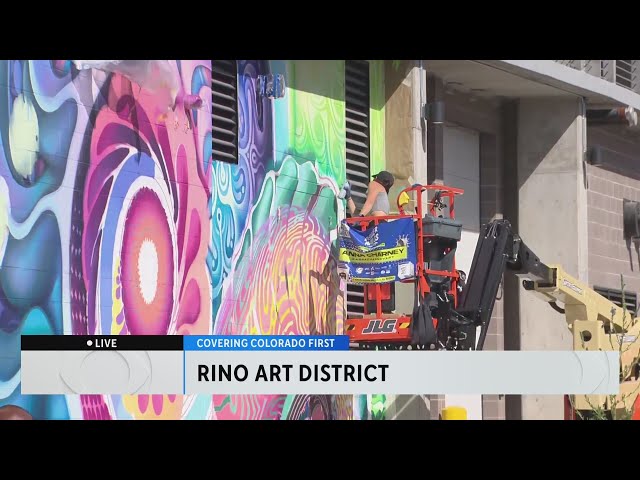 ⁣Street Art Festival underway in Denver's RiNo Art District