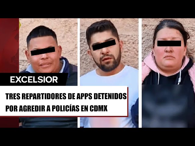 ⁣Caen 3 repartidores de Apps, atacaron a policías en Río San Joaquín, CDMX