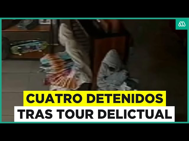 ⁣Cuatro detenidos tras tour delictual en Quilicura