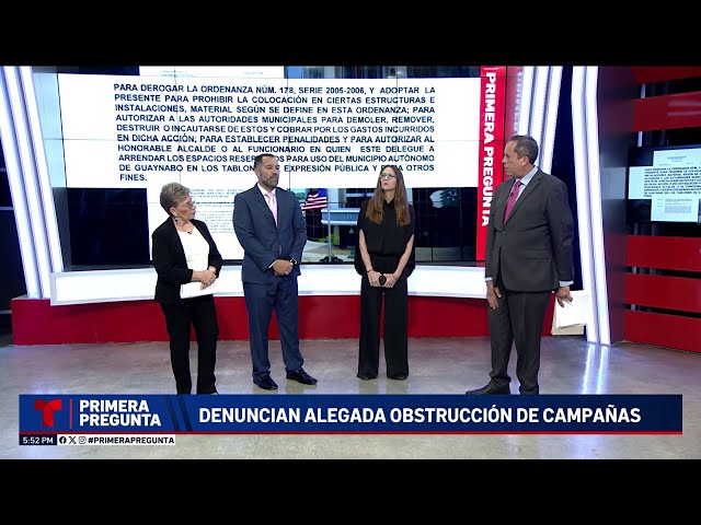 ⁣Primera Pregunta: Candidatos a la alcaldía de Guaynabo alegan obstrucción en sus campañas