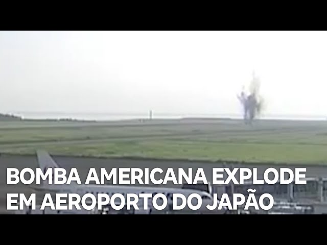 ⁣Bomba americana da Segunda Guerra Mundial explode em aeroporto no Japão