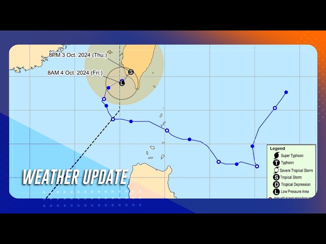 ⁣Julian weakens further into a tropical depression