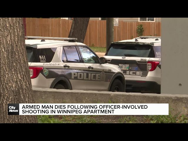 ⁣Armed man killed after being shot by police in Winnipeg apartment