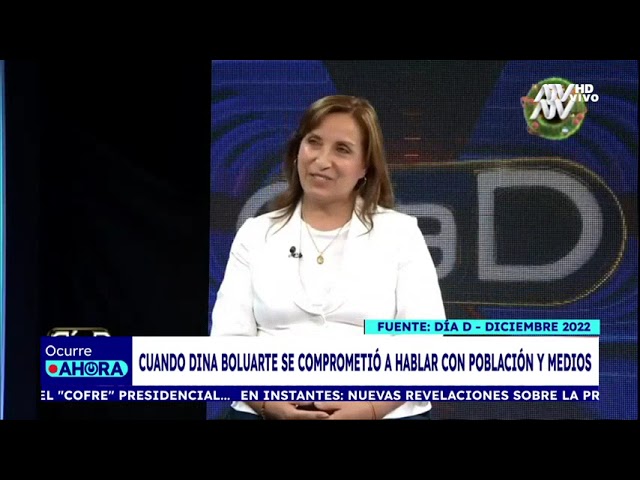 ⁣Dina Boluarte: el compromiso que hizo en los medios de comunicación tras asumir la presidencia