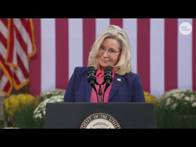 ⁣Republican Liz Cheney campaign with Kamala Harris for president | USA TODAY