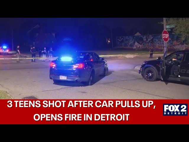 ⁣3 teens shot after fight on Detroit's west side