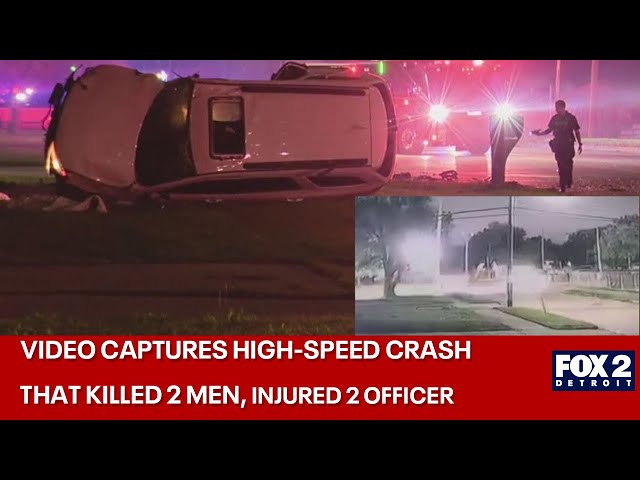 ⁣'Senseless' crash kills 2 men, leaves 2 Warren police officers injured