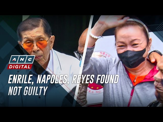 ⁣Not guilty: Enrile, Gigi Reyes, Napoles acquitted of plunder over PDAF scam | ABS-CBN News