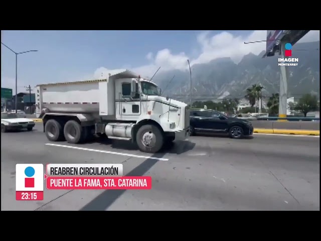 ⁣Reabren circulación en puente La Fama en Santa Catarina | Noticias MTY con Claudia Ovalle