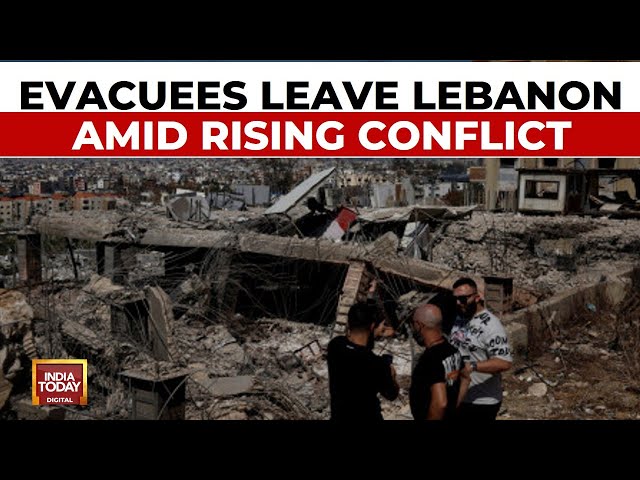 ⁣Evacuees Leave Lebanon Amid Rising Conflict In The Region