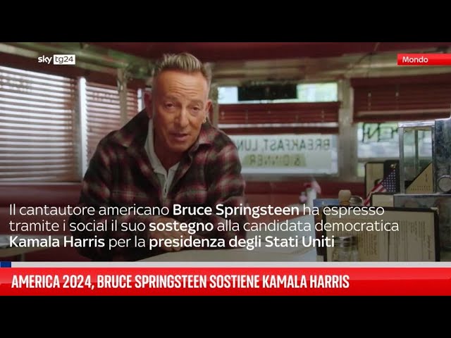 ⁣America 2024, Springsteen sostiene Kamala Harris