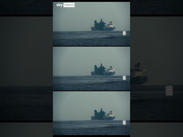 ⁣Houthi drone appears to hit tanker