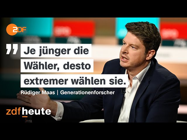 ⁣Generationenforscher Maas: Darum wählt die Jugend AfD | Markus Lanz vom 03. Oktober 2024