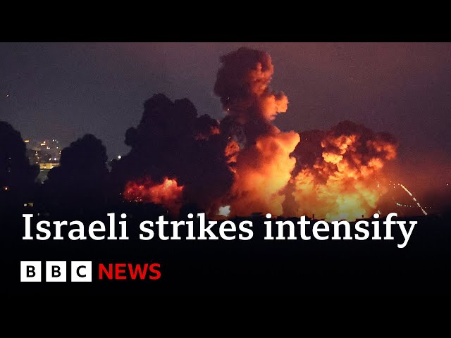 ⁣Israeli air strikes on Lebanon intensify | BBC News