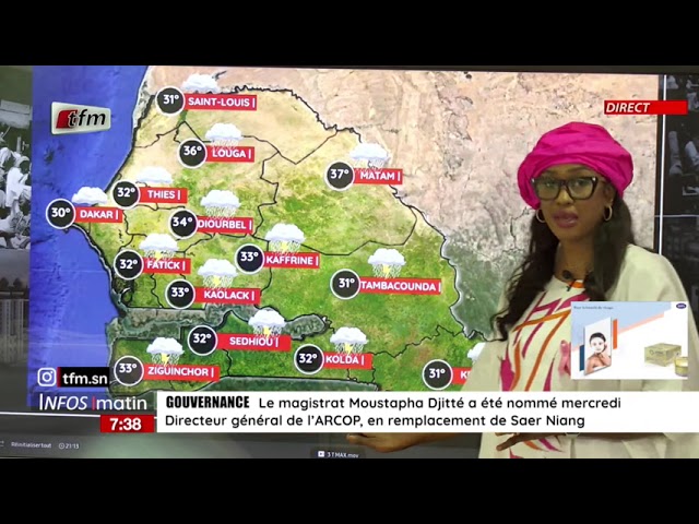 ⁣La météo avec Sokhna natta MBAYE  - Infos matin du 04 octobre 2024