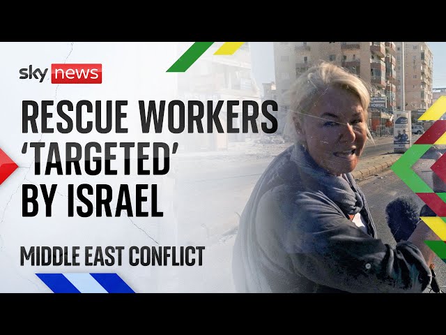 ⁣Emergency works 'targeted' by Israeli forces in Lebanon | Middle East conflict