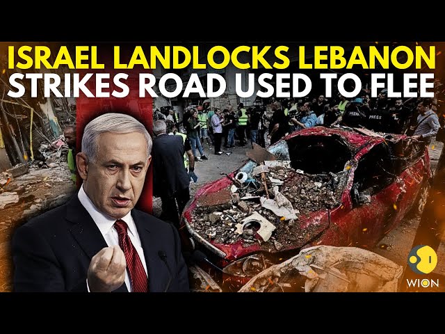 ⁣Israel Iran LIVE: Israeli strike closes off road used to flee Lebanon to Syria | Hezbollah on alert