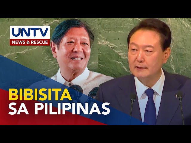 ⁣South Korean President Yoon Suk Yeol, bibisita sa Pilipinas