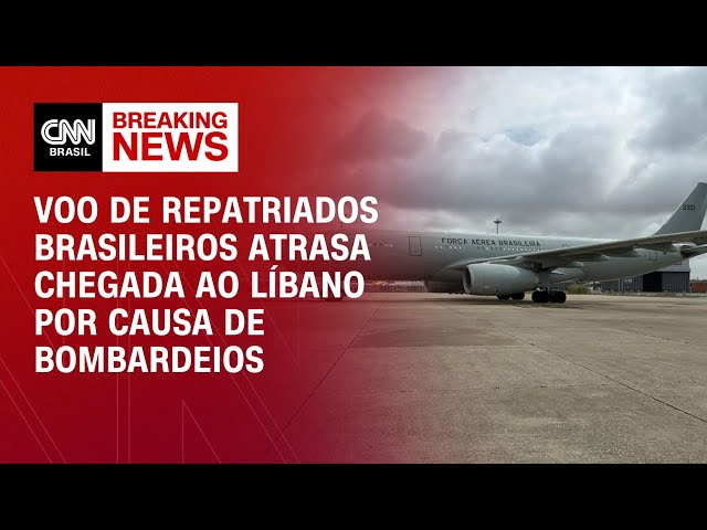 ⁣Voo de repatriados brasileiros atrasa chegada ao Líbano por causa de bombardeios | CNN NOVO DIA