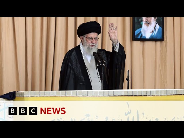 ⁣Iran's supreme leader defends strikes on Israel in rare public speech | BBC News