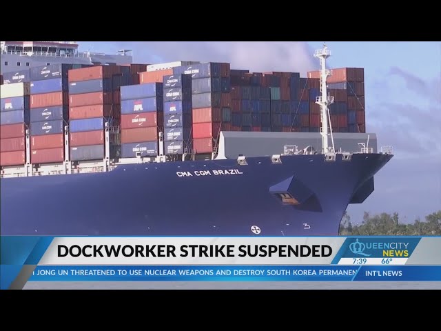 ⁣Dockworkers' union suspends strike for negotiations