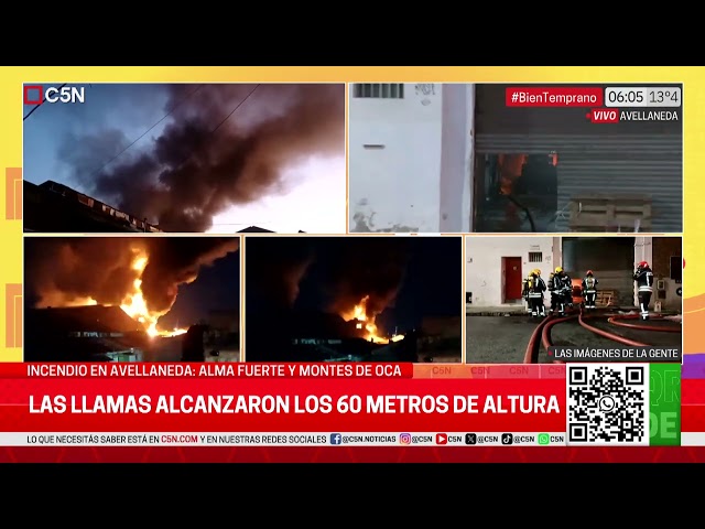 ⁣VORÁZ INCENDIO en una FÁBRICA en AVELLANEDA: los VECINOs se AUTOEVACUARON