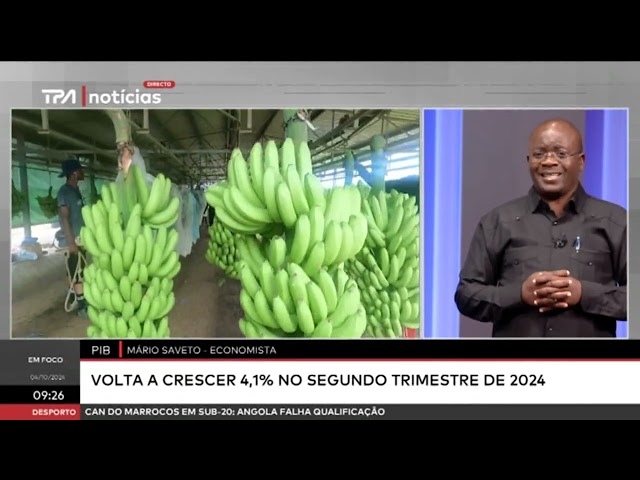 ⁣PIB - Volta a crescer 4,1% no segundo trimestre de 2024