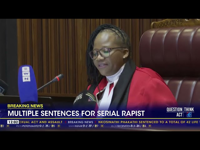 ⁣Multiple sentences for serial rapist