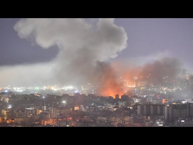 ⁣Israel hits Beirut in wave of airstrikes across Lebanon