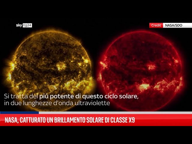 ⁣Nasa, catturato un brillamento solare di classe X9