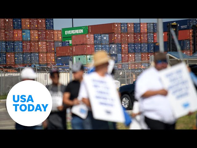 ⁣Port workers reach tentative deal, ending strike | USA TODAY