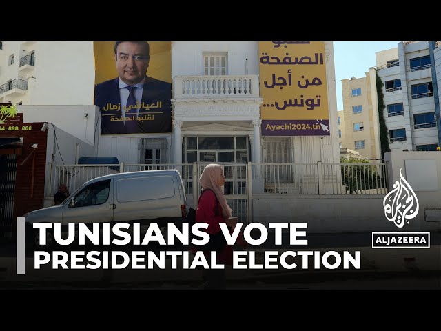 ⁣Tunisians vote in presidential election, with Kais Saied expected to win