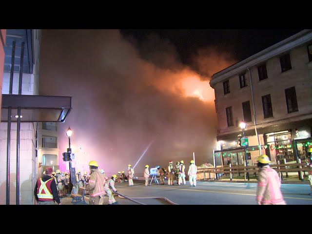 ⁣Two dead after fire breaks out at building in Old Montreal