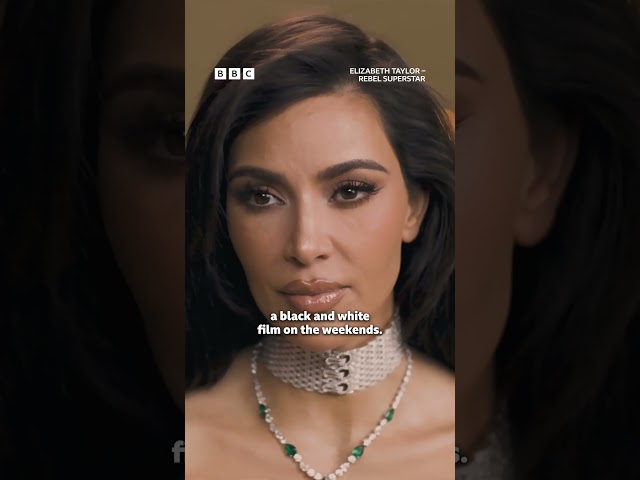 ⁣Kim Kardashian explains how she learnt about Elizabeth Taylor - BBC