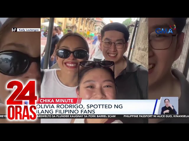 ⁣Olivia Rodrigo, spotted ng ilang Filipino fans | 24 Oras