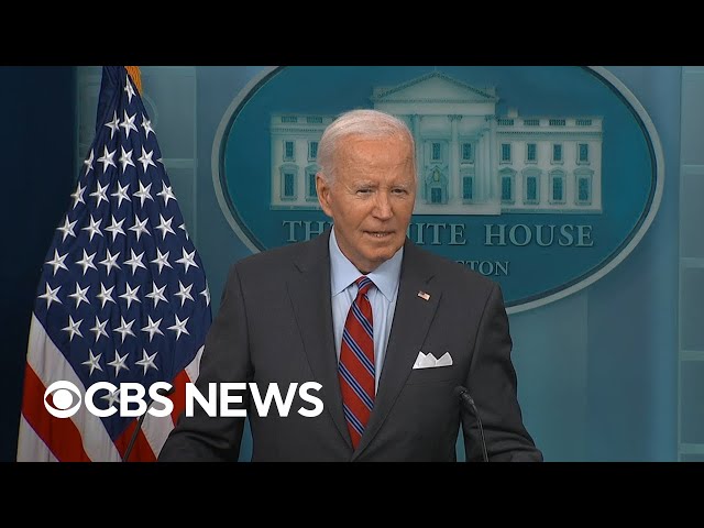 ⁣Watch Live: Biden takes questions in impromptu appearance at White House press briefing