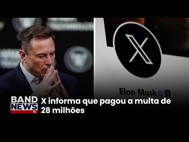 ⁣"X" informa que pagou multa e pede liberação no Brasil | BandNewsTV