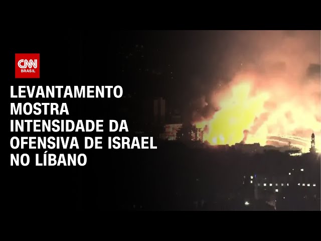 ⁣Levantamento mostra intensidade da ofensiva de Israel no Líbano | CNN 360°