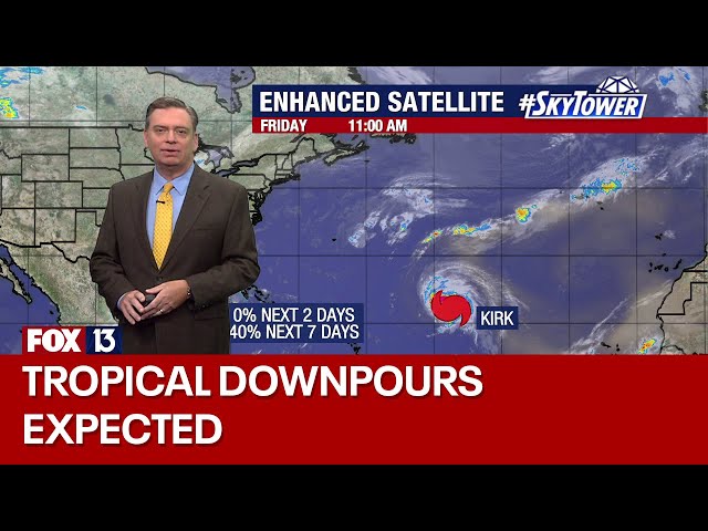 ⁣Tropical downpours expected over the next few days